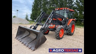 KUBOTA M90 GRANDE L Japoniski traktoriai  AGROTEKSAS [upl. by Naarah]