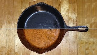 Cast Iron Restoration Seasoning Cleaning amp Cooking Cast Iron skillets griddles and pots [upl. by Dorran]