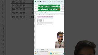 Dont add months to date in Excel‼️Instead Use Amazing Function exceltips exceltricks shorts [upl. by Htezzil12]