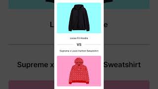 A Loose Fit Hoodie from HampM VS the Supreme x Louis Vuitton Box Logo Hooded Sweatshirt [upl. by Nichani]