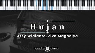 Hujan  Arsy Widianto Ziva Magnolya KARAOKE PIANO [upl. by Donalt]