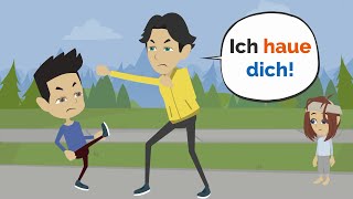 Deutsch lernen  Paul und Nico kämpfen [upl. by Hgielrebmik]