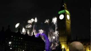 London New Years Eve Fireworks from Parliament Square 1st January 2013  Full version [upl. by Aseefan]