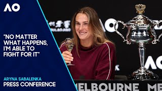 Aryna Sabalenka Press Conference  Australian Open 2024 Final [upl. by Juliann]