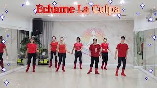 ECHAME LA CULPA  Remix  Line Dancr  Demo by Joyful [upl. by Ardekal747]