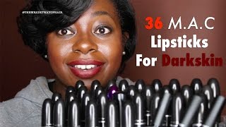 36 MAC Lipsticks on Darker Skin [upl. by Rausch]