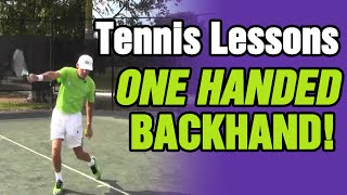 Tennis Backhand  One Handed Backhand Tennis Lesson  Ahaaa Moment [upl. by Darnell]