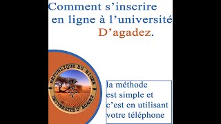 Université dagadez Préinscription à luniversité dAgadez [upl. by Aihsyn]