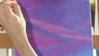 Oil Painting Tips How to Paint a Sunrise  Dry Brushing for Oil Painting Sunrise [upl. by Vine]