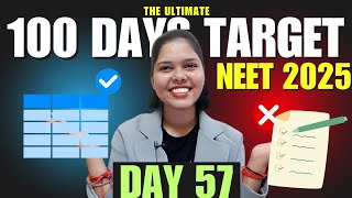 DAY 57  DAILY TARGETS FOR NEET 2025 scoring 650 in NEET 2025 challenge strategy for neet 2025 [upl. by Crisey105]