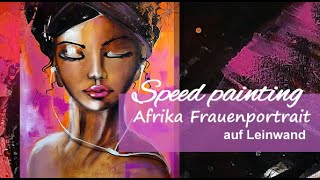 Afrikanische Frau💗 Afrika🦓 Speed painting [upl. by Litha]