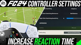 EA FC 24  Best META Controller Settings To INCREASE Reaction Time  Give You An ADVANTAGEWINS [upl. by Acinahs]