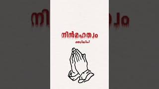 Nin Maranam Malayalam Christian WhatsApp Status [upl. by Gemina618]