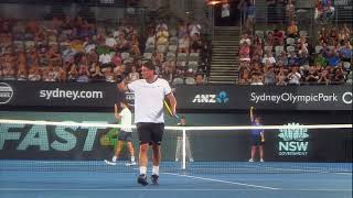 Grigor Dimitrov v Lleyton Hewitt match highlights FAST4  Sydney International 2018 [upl. by Amadis688]