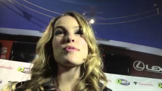 Bridgit Mendler talks original music  Q102 Jingle Ball BROKEN RECORDS MAGAZINEA TEEN VIEW [upl. by Anerys830]