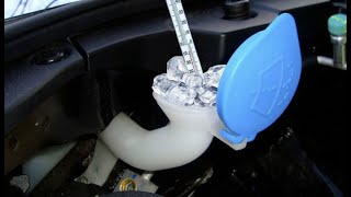 How to melt water or frozen wiper fluid in windshield wiper fluid reservoir [upl. by Kovar]