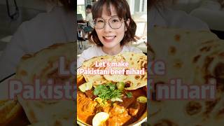 Chinese wife making Pakistani beef nihari  naan 🫓 [upl. by Merv]