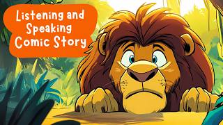 English Story  The Selfish Lion  Listening and Speaking Practice [upl. by Martell]