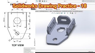 Solidworks Sheet Metal drawing practice 18  Solidworks Drawing Sheet Metal [upl. by Iphigeniah]