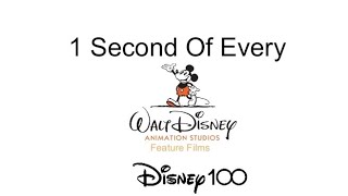 1 Second Of Every Walt Disney Animation Studios Feature Films Happy 100th Birthday Disney [upl. by Arrim]