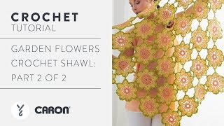 Garden Flowers Crochet Shawl Part 2 of 2 [upl. by Franciska]