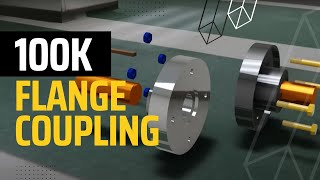 Flanged coupling Assembly Animation HD [upl. by Eelreveb]