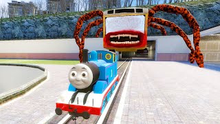 New Epic Escape From Thomas the Tank Engine vs New Bus Eater Monster In Garrys Mod [upl. by Lessirg]