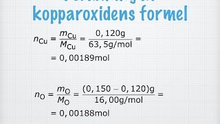 Beräkning av ett ämnes kemiska formel gammal [upl. by Gillespie688]