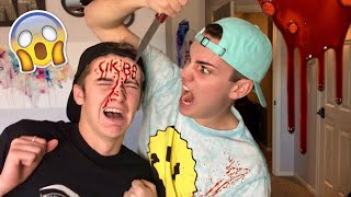 DOING TANNER BRAUNGARDTS HALLOWEEN MAKEUP [upl. by Elena]