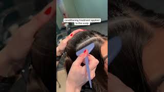 Scalp treatment cosmetologyschool beautyschool hair hairtreatment [upl. by Newfeld]