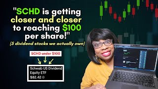 Top 5 Dividend Stocks Under 100 SCHD inching closer to 100 [upl. by Ollehcram]