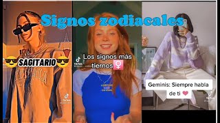 Recopilación de signos zodiacales Tik Tok  Things of girls [upl. by Kcirdnekel154]