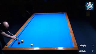 Billiard 3Cushion SM Carambole 2018 QUAL GROUPS Lars Ringby vs Stefan Hillvin [upl. by Oloap740]