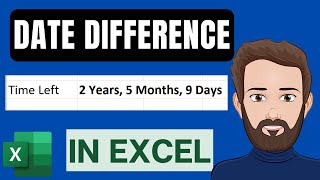 Get the Days Months amp Years Between Dates in Excel 1 Formula [upl. by Esiocnarf631]