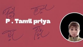 PTamil priya and Tamil priya name signature style with arooj [upl. by Fine572]