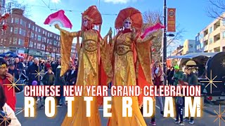 🇳🇱 ROTTERDAM’S CHINESE NEW YEAR 🇨🇳GRAND CELEBRATION RABBIT YEAR 2023  Chinatown Rottterdam [upl. by Dnivra]