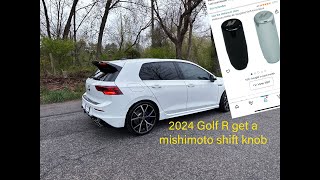 Installing a weighted Mishimoto shift knob on a 2024 golf R no need for the BFI shift knob [upl. by Isidora]