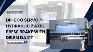 DPECO servo hydraulic 2 axis press brake with DELEM DA41T [upl. by Valtin935]