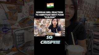 Korean girl fell in love with Kulcha❤️ india shorts [upl. by Hluchy848]