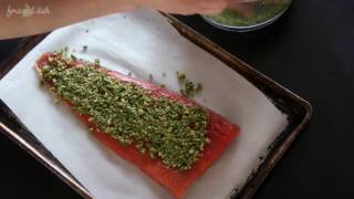 Walnut amp Herb Crusted Salmon [upl. by Onirefes24]