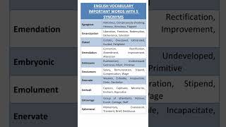 Synonyms of Important Words English Vocabulary Advance English for IELTS Exam and Daily Use [upl. by Einnhoj512]