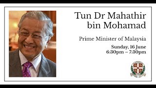 Dr Mahathir bin Mohamad  Prime Minister of Malaysia  Cambridge Union [upl. by Lenox319]