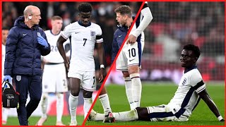 Breaking news Arsenal Bukayo Saka injury Blows Englands shock 21 Nations League loss to Greece [upl. by Idnas]