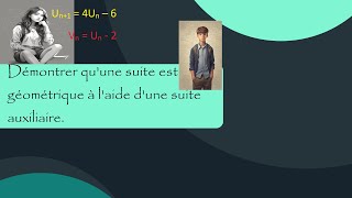 TERMINALEMATHS1Q1V Démontrer quune suite est géométrique à laide dune suite auxiliaire [upl. by Einnaoj]