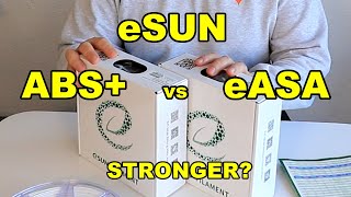 eSUN ABS vs ASA filament test which one is stronger from mechanical strength aspect [upl. by Labinnah476]