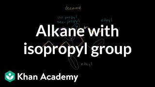 Alkane with isopropyl group  Organic chemistry  Khan Academy [upl. by Acired]