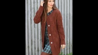 Женские Вязаные Кардиганы Спицами 2019  Womens Knitted Cardigans Knitting Needles [upl. by Filberte]