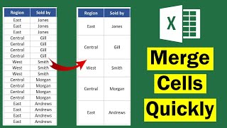 Fastest Way to Merge Cells in Excel  Merge Same ValuesDuplicates in Excel [upl. by Ruel]