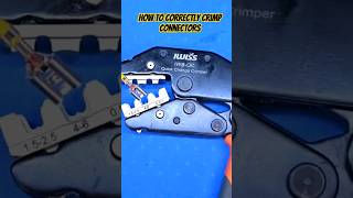 How To Correctly Crimp Connectors automobile tools diy crimp crimpingtool [upl. by Orsola]