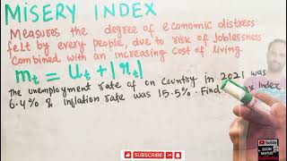 Misery Index  meaning and calculation macroeconomics [upl. by Abigail]